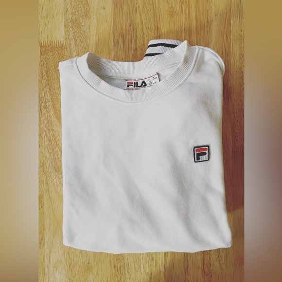 White vintage Fila sweatshirt L - Picture 4 of 4